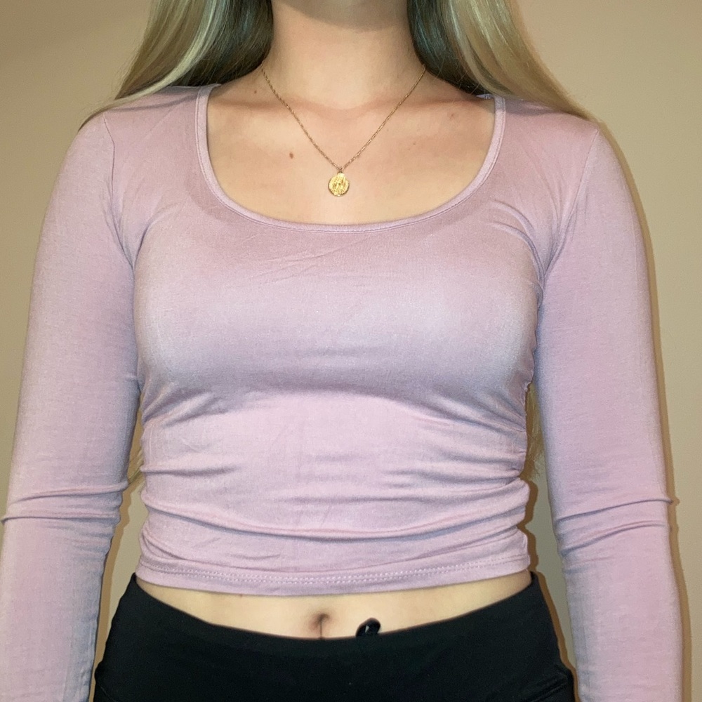 Long Sleeved Light-Purple Shirt